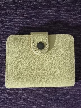 Portland Leather Goods Card Wallet in Light Yellow